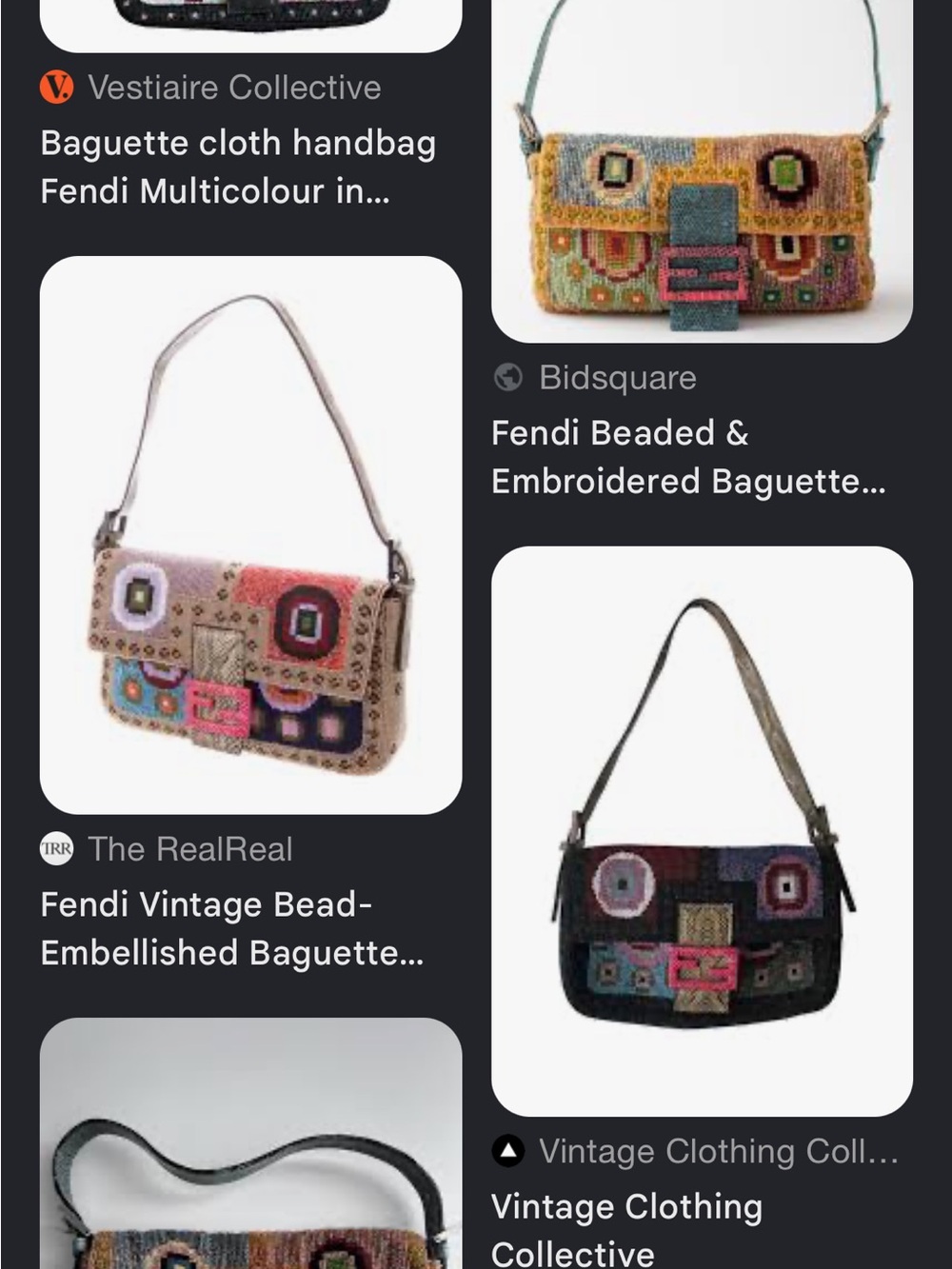 SOLD ❤️ Fendi Zucca FF Lizard-Trim Beaded Baguette - Picture 13 of 16